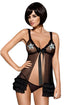 Sexy Black Obsessive Kalia Sexy Babydoll Dress